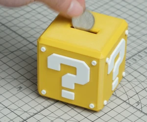 Nintendo Question Mark Piggy Bank Caption